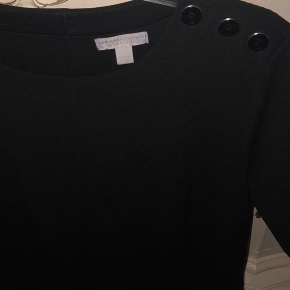 NY&C Black Dress with Double Pockets - Picture 2 of 6